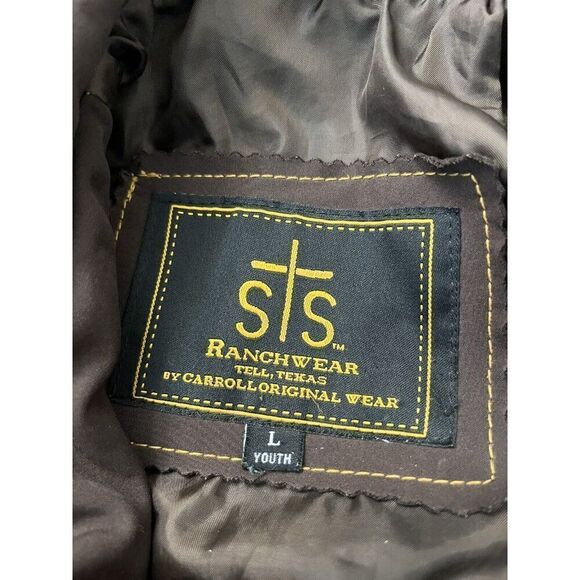 StS Ranchwear Softshell Jacket Youth Size Large Brown PYRA Logo Adult Small - Picture 6 of 6